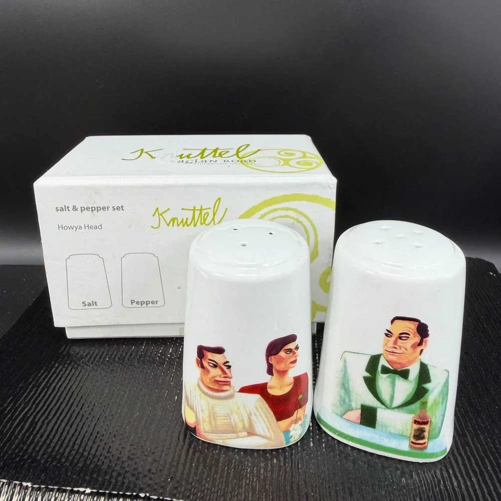 Graham Knuttel Raglan Road Salt‎ and Pepper Set Howya Head Tipperary Crystal